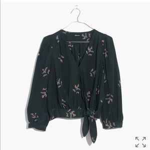 Madewell Silk Wrap Too in Wild Botanic